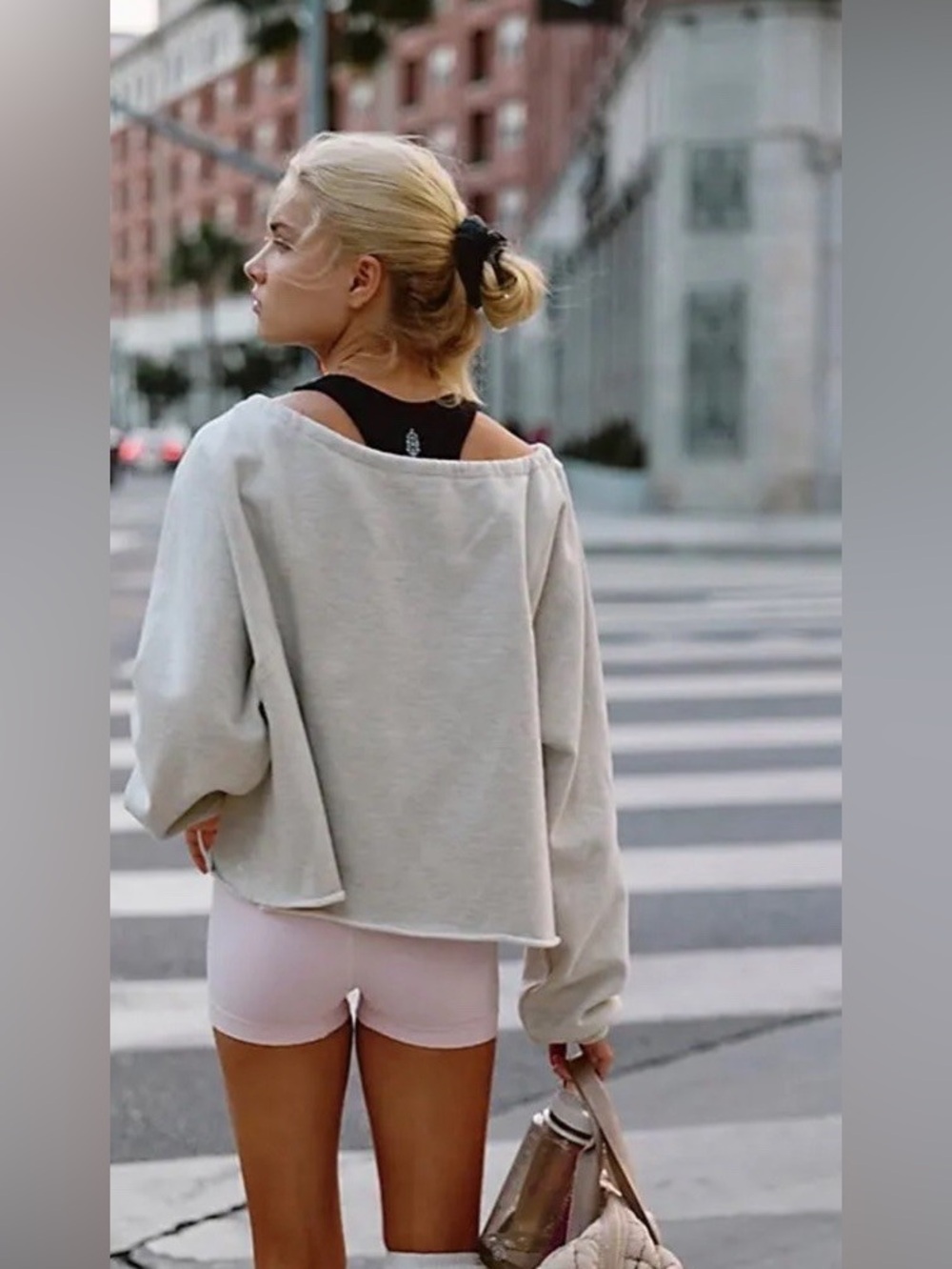 Free People Movement For The Win Off The Shoulder Sweatshirt Oversized - Picture 3 of 8